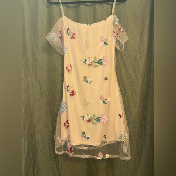 Sugar Thrillz Off Shoulder Floral Mini Dress - Picture 3 of 6